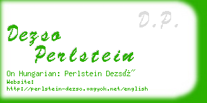 dezso perlstein business card